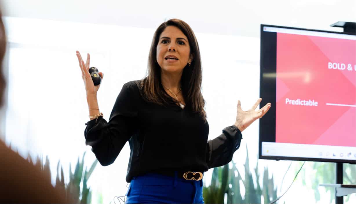 Fast forward host at speaking event